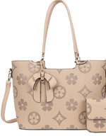 FLORAL PRINT DESIGN 
TOTE BAG WITH MATCHING WALLET - Marla Hamana Boutique