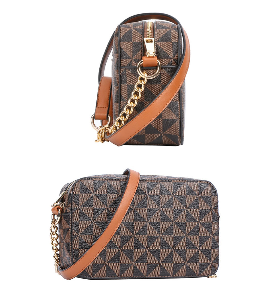 PATTERN CROSSBODY BAG WITH WALLET - Marla Hamana Boutique