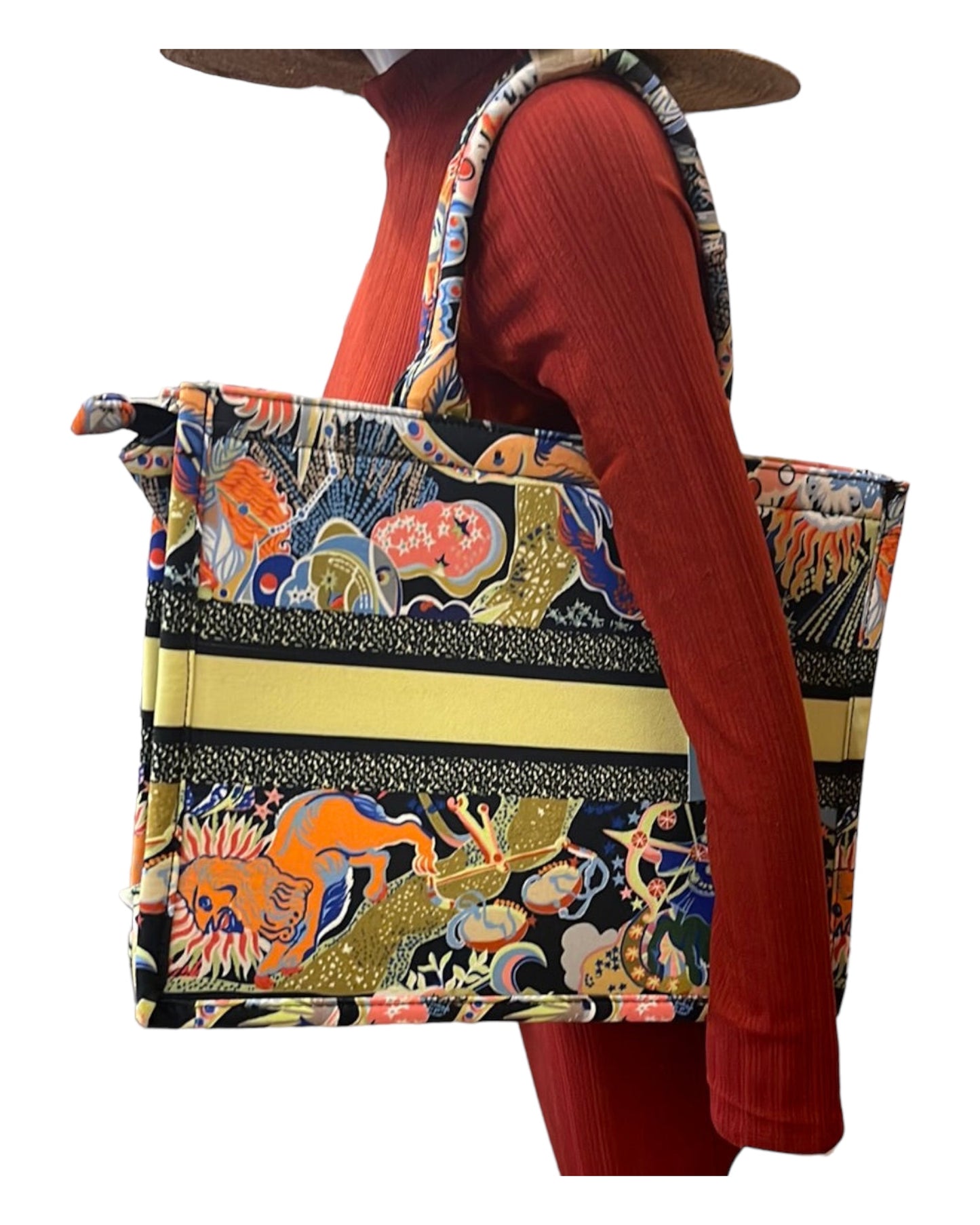 Women's Compact Art Design Tote Handbag - Marla Hamana Boutique