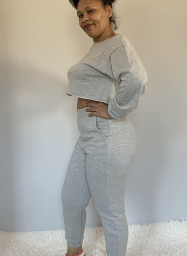 Crop Top Sweater & Sweatpants Set - Marla Hamana Boutique