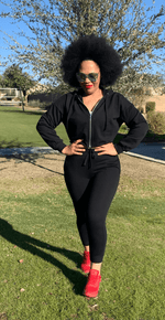 Women's Crop Top Sweatsuit Set - Marla Hamana Boutique